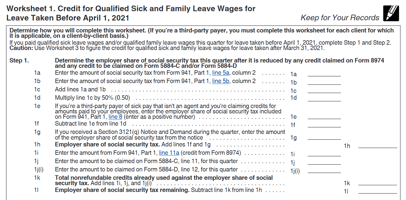 Form 941 Worksheet1